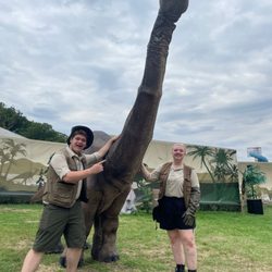 Hatton Country World - Come and meet the giant but gentle brontosaurus Bronwyn!
