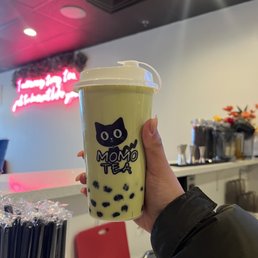 honeydew milk tea with boba honeydew milk tea with boba