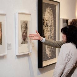 Steven Vail Fine Arts - Project Room DM - Candid from "Chuck Close: Self Portraits in Edition" exhibition (2011)