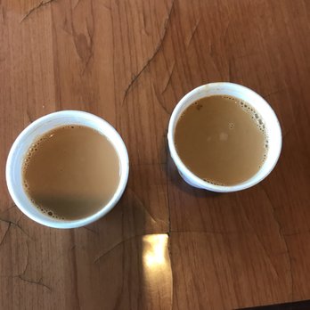 Bismillah Cafe  - Tea on the left. Coffee on the right. Sweet goodness. - Indian Near Me - Atlanta, Georgia