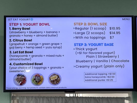 Menu photo 4 Let Eat Yogurt Buena Park, CA Menu photo 4 Let Eat Yogurt Buena Park, CA