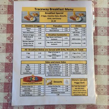 Trace-Way Restaurant - Menu 4/22/2021 - American Near Me - Mathiston, Mississippi Trace-Way Restaurant - Menu 4/22/2021 - American Near Me - Mathiston, Mississippi