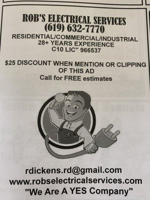 Rob's Electrical Services Logo