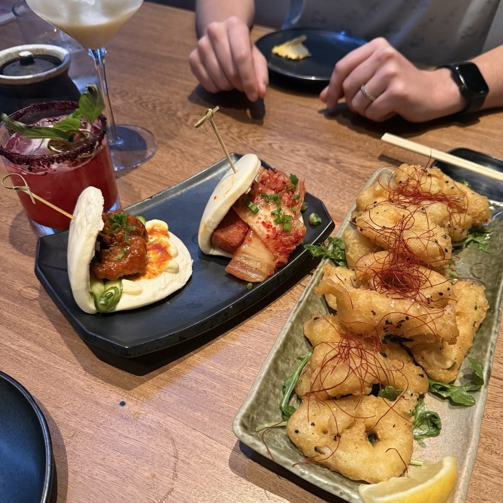 Obon Sushi Bar Ramen - The bird bun, Spam bun, and calamari - Sushi Bars Near Me - Phoenix, Arizona Obon Sushi Bar Ramen - The bird bun, Spam bun, and calamari - Sushi Bars Near Me - Phoenix, Arizona