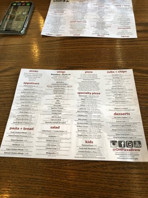 Menu photo 2 OH Pizza & Brew Columbus, OH