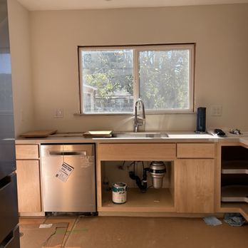 AT Cabinets - Kitchen being build - maple wood - Cabinetry Near Me