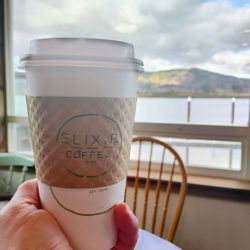 Elixir Coffee - Lavender & coconut Oat milk Latte with 2 shots of espresso :-)