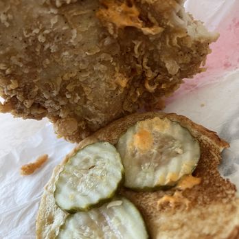 KFC - "Spicy" chicken sandwich with a bs amount of sauce - Fast Food Near Me - Henderson, Nevada KFC - "Spicy" chicken sandwich with a bs amount of sauce - Fast Food Near Me - Henderson, Nevada