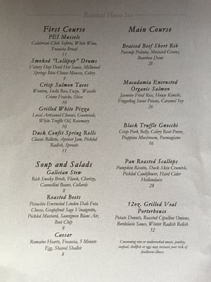 Menu photo 8 Railroad House Inn Marietta, PA Menu photo 8 Railroad House Inn Marietta, PA