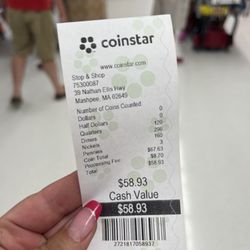 Citizens Bank - The receipt with proof of me having to pay to turn in coins whats a bank for