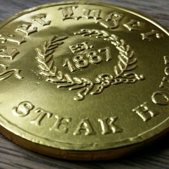 Peter Luger - We got 2 Golden coins to say goodbye - Steakhouses Near Me - Brooklyn, New York Peter Luger - We got 2 Golden coins to say goodbye - Steakhouses Near Me - Brooklyn, New York