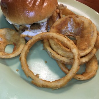 Showmars - Charlotte - Fish sandwich combo with onion rings - Greek Near Me - Charlotte, North Carolina