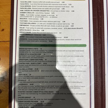 El Ambia Cubano - Menu 3 - Cuban Near Me - Melbourne, Florida