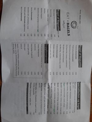 Menu photo 1 Eat at Bagels Schoten, VAN