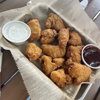 Admiral Jack's Bar & Grill - Chicken tempura bites with ranch and BBQ sauce - Bars Near Me - South Haven, Michigan