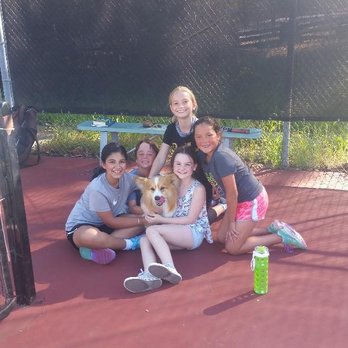 Bernard Sutter Tennis - Coach Beau the corgi and his students - Tennis Near Me