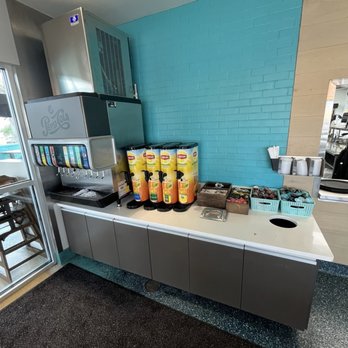 Hawaiian Bros Island Grill - Beverage and Utensils station - Hawaiian Near Me - Allen, Texas