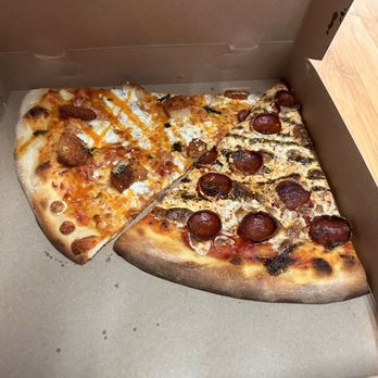 Nexus Pizza - Buffalo chicken slice and pepperoni pesto slice - Pizza Near Me - Orlando, Florida Nexus Pizza - Buffalo chicken slice and pepperoni pesto slice - Pizza Near Me - Orlando, Florida