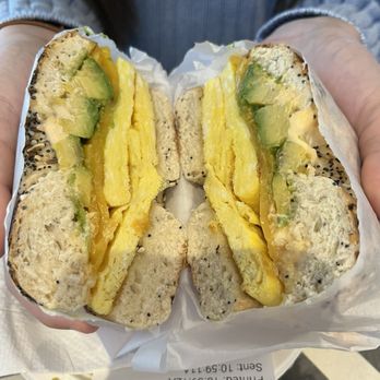 Labyrinth - Egg/avocado bagel sandwich - Bagels Near Me - McAllen, Texas Labyrinth - Egg/avocado bagel sandwich - Bagels Near Me - McAllen, Texas