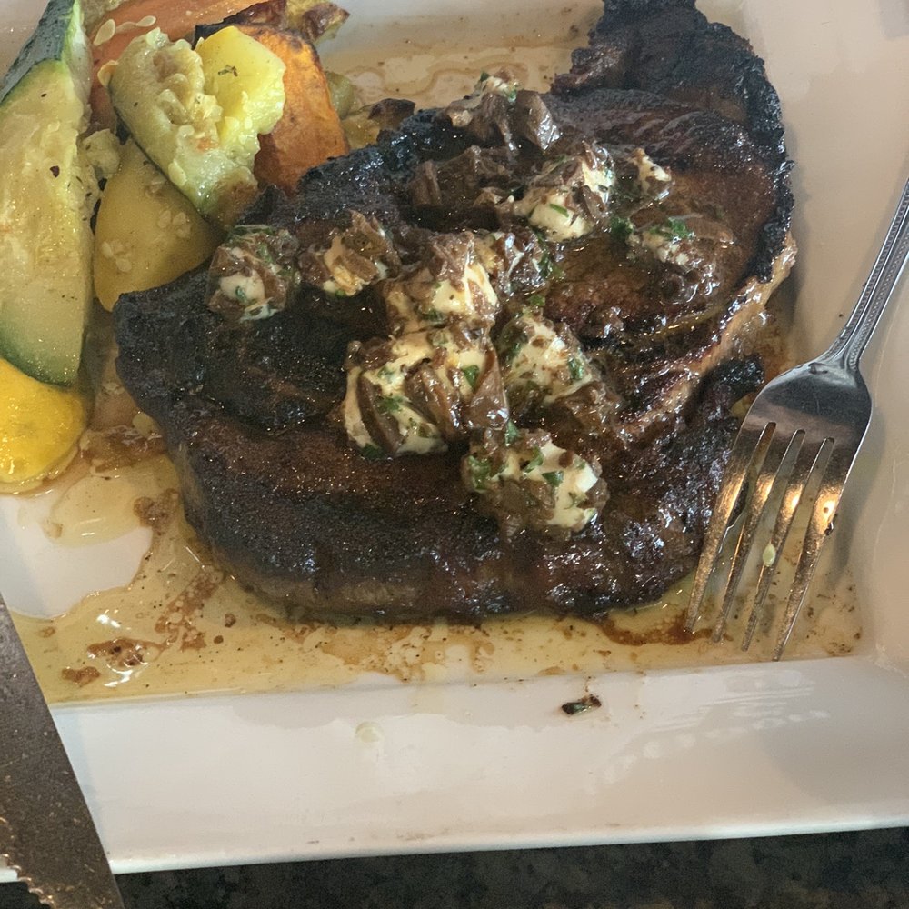 Edgewater Restaurant - 16.16 Oz. Ribeye Steak* stem vegetables - Seafood Near Me - Hampton Bays, New York Edgewater Restaurant - 16.16 Oz. Ribeye Steak* stem vegetables - Seafood Near Me - Hampton Bays, New York
