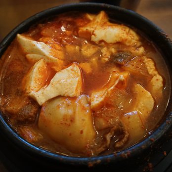 Pyeong Chang Tofu - Up close and personal with the dumpling tofu soup - Korean Near Me - Berkeley, California