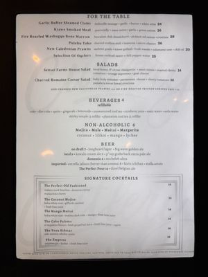 Menu photo 6 The Cutlery Honolulu, HI