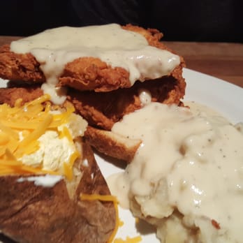 Cheddar's Scratch Kitchen - Country chicken fried, loaded bake potatoes and smash! (My friend food,  I can't devour it lol) - Comfort Food Near Me - Mcdonough, Georgia