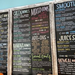 Playa Bowls - Menu