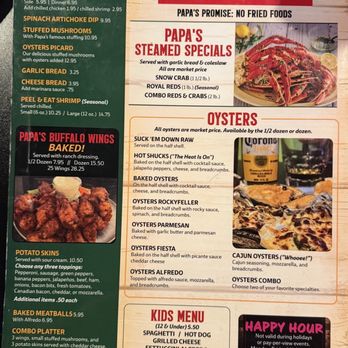 Papa Rocco's - Menu - Bars Near Me - Gulf Shores, Alabama Papa Rocco's - Menu - Bars Near Me - Gulf Shores, Alabama