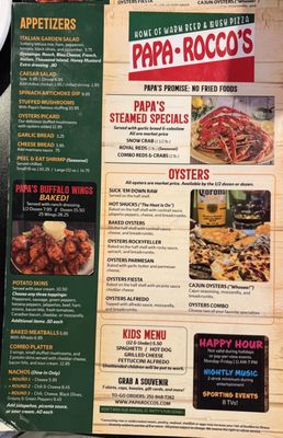 Menu photo 1 Papa Rocco's Gulf Shores, AL Menu photo 1 Papa Rocco's Gulf Shores, AL