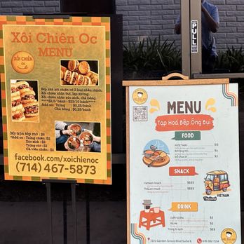 Xoi Chien Oc - Menu - Vietnamese Near Me - Garden Grove, California