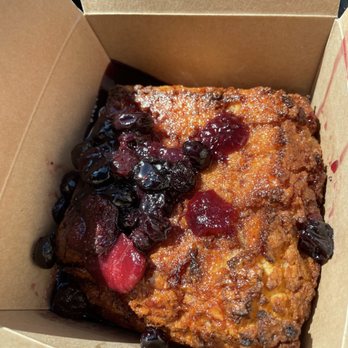 honey bee’s biscuit + good eats - French Toast Biscuit with Berry Compote - Breakfast & Brunch Near Me - Kirkwood, Missouri