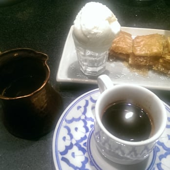 Damascus Gate - Baklava with ice cream and Turkish coffee - Middle Eastern Near Me - Dublin, D
