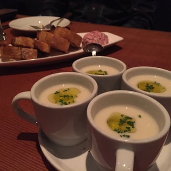 Staple & Fancy - Appetizer #4 & 5 - Cauliflower shots and Steak tar tar! - Italian Near Me - Seattle, Washington Staple & Fancy - Appetizer #4 & 5 - Cauliflower shots and Steak tar tar! - Italian Near Me - Seattle, Washington