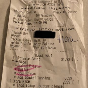 Red Lobster - Proof of purchase - Seafood Near Me - Columbus, Ohio Red Lobster - Proof of purchase - Seafood Near Me - Columbus, Ohio