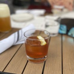 Rye Street Tavern - My go-to, Bed-o-Roses Sagamore Rye with two aperitivos, blood-orange liqueur, mole bitters. Mixology genius!