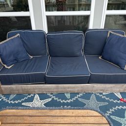My deck couch cushions