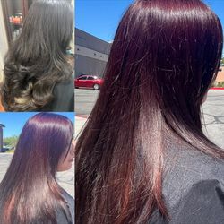 Hair by Sherri - Cherry Cola Red Before/ After