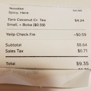 The Boba Shop - Spicy Taiwanese noodles and taro coconut cream tea - Cheap! Both very good! Tapioca surprisingly soft and chewy, legit. - Juice Bars & Smoothies Near Me - Spring, Texas