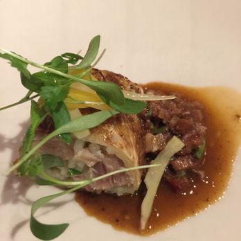 Barley Swine - Pork belly, cabbage, rice, Gulf XO sauce - New American Near Me - Austin, Texas Barley Swine - Pork belly, cabbage, rice, Gulf XO sauce - New American Near Me - Austin, Texas