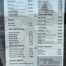 Yum Yum Hibachi - Updated menu with new prices