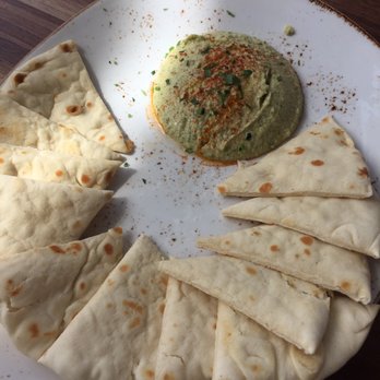 Luna Grill Oxnard - Spicy cilantro hummus we got for free for checking in at Luna grill. It was so good - Mediterranean Near Me - Oxnard, California Luna Grill Oxnard - Spicy cilantro hummus we got for free for checking in at Luna grill. It was so good - Mediterranean Near Me - Oxnard, California