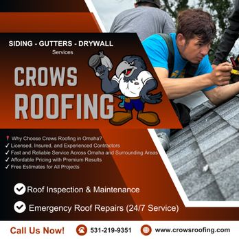 Crows Roofing - Your Trusted Roofing Partner in Omaha, NE!
At Crows Roofing, we provide professional, high-quality roofing services - Roofing Near Me - Waterloo, Nebraska Crows Roofing - Your Trusted Roofing Partner in Omaha, NE!
At Crows Roofing, we provide professional, high-quality roofing services - Roofing Near Me - Waterloo, Nebraska