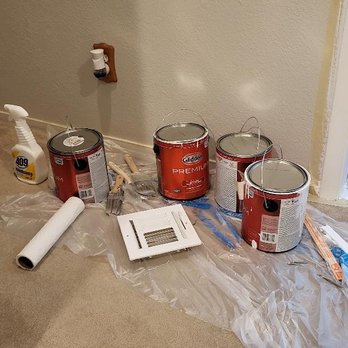Handyman Home Services - This is the mess Bryan left in my hallway. No decency to clean up after himself. - Painters Near Me Handyman Home Services - This is the mess Bryan left in my hallway. No decency to clean up after himself. - Painters Near Me