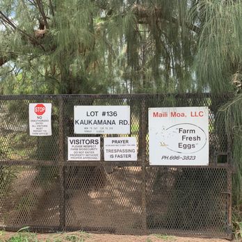 Maili Moa - Signs. Maili Moa is located at the very end of Maliona Street - Specialty Food Near Me - Waianae, Hawaii