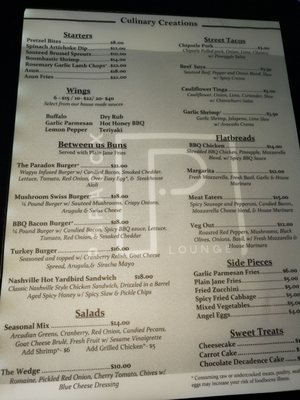 Menu photo 3 Paradox Lounge Indianapolis, IN Menu photo 3 Paradox Lounge Indianapolis, IN