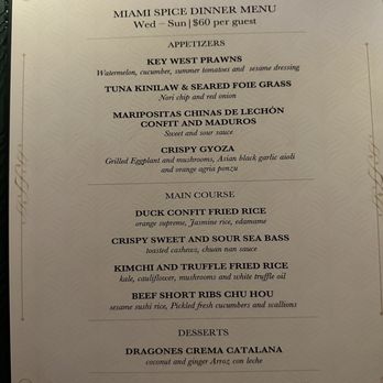 Calle Dragones - Miami spice menu - Cuban Near Me - Miami, Florida Calle Dragones - Miami spice menu - Cuban Near Me - Miami, Florida