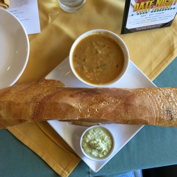 Marigold Maison - Paradise Valley - Masala Dosa with Coconut Chutney (larger bowl) and Sambar - Indian Near Me - Phoenix, Arizona Marigold Maison - Paradise Valley - Masala Dosa with Coconut Chutney (larger bowl) and Sambar - Indian Near Me - Phoenix, Arizona