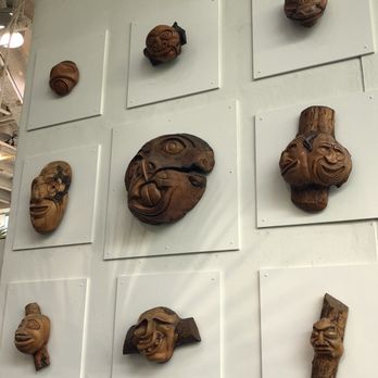 Devonian Gardens - Unique Wooden face masks - Parks Near Me - Calgary, Alberta