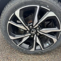 They installed inside out my tire . I can't see the DOT